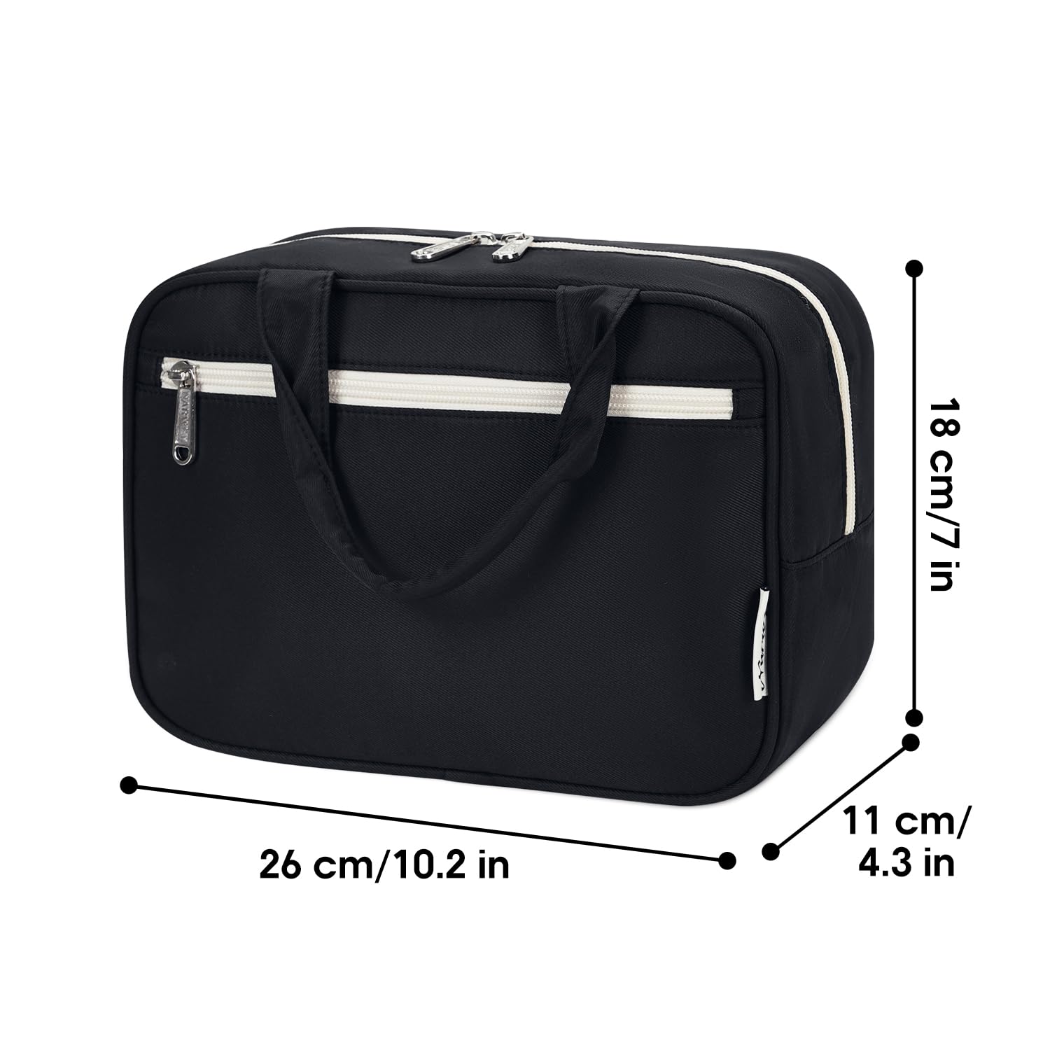 Narwey Toiletry Bag Women Large Makeup Bag Organizer Travel Cosmetic Bag for Toiletries Essentials Accessories (Black)