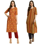 Pinkmint Kurta & Pant Set ll Printed Kurti ll Combo Kurta Set ll (Pack of 2)