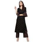 Idalia Black Gold Printed Kurta Set