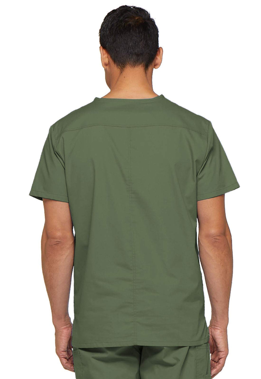 Dickies Men's Plus Size Tall V-Neck Scrub Double Chest Pocket Top, Olive, XX-Large Big