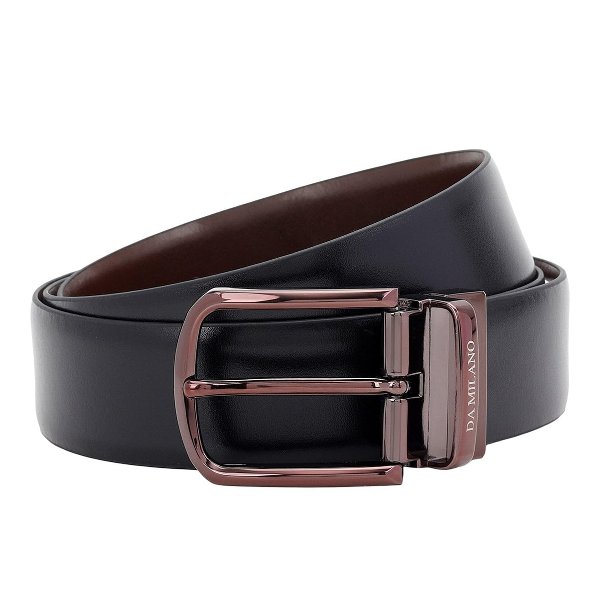 Da Milano Reversible Leather Belt For Men  Black & Brown (Size 90 Cm) (328635ROl) 38
