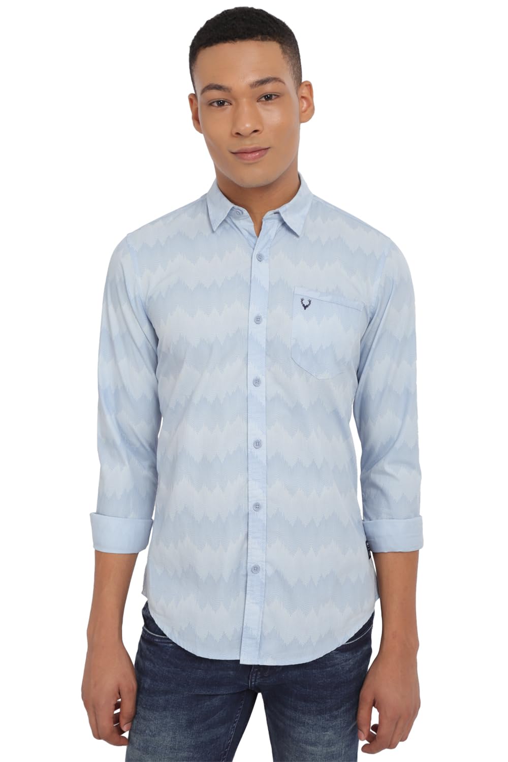 Allen Solly Men Printed Casual Cotton Full Sleeve Shirt