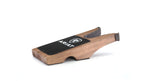 ARIAT Stained Wood Boot Jack with Leather Footbed and Padded Edge for Scuff Protection