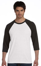 Unisex 34-Sleeve Baseball T-Shirt - gRY cHR BLK TRB - S(D0102H7W2U2)