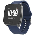 iConnect by Timex Active Smartwatch with Heart Rate, Notifications & Activity Tracking 37mm - Gunmetal with Blue Resin Strap
