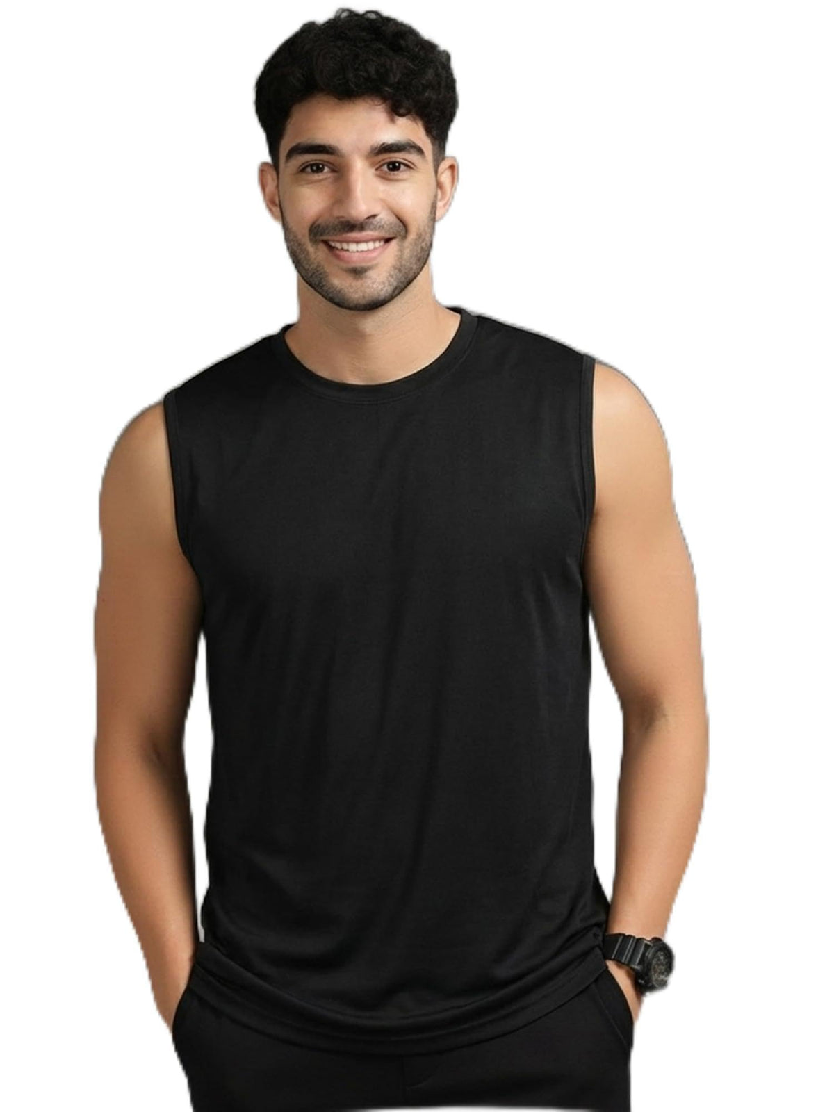 Adorbs MenS Tank Tops Sleeveless TShirt For MenS Gym Wear Vest Solid Stylish Round Neck Running Sando For Sports Workout Fitn