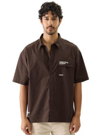 The Souled Store Street Division Cotton Short Sleeve Collared Neck Button Down Oversized Fit Shirts for Men and Boys - Perfect f