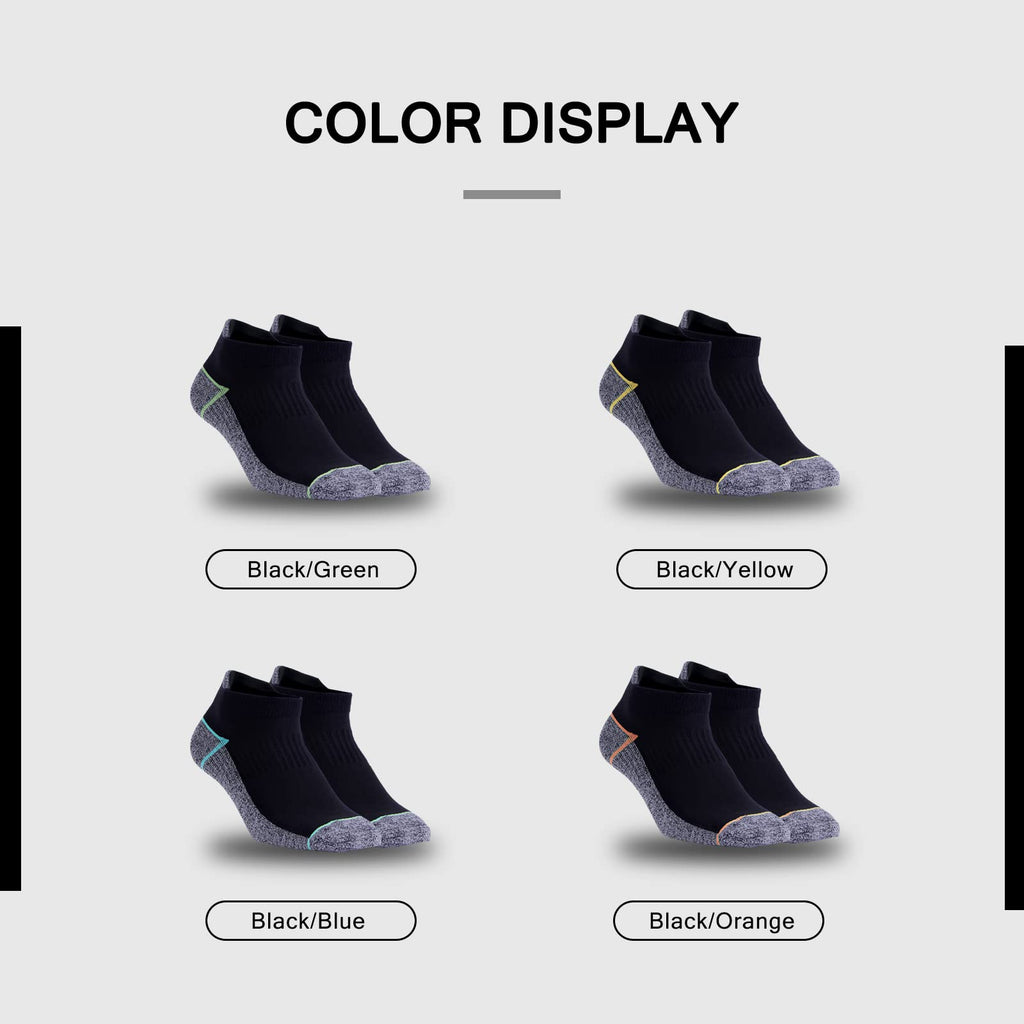 Kodal Copper Ankle Socks, Athletic Low Cut Running Socks for Men Women, Moisture Wicking, Odor Control, Breathable for Sweaty Fe