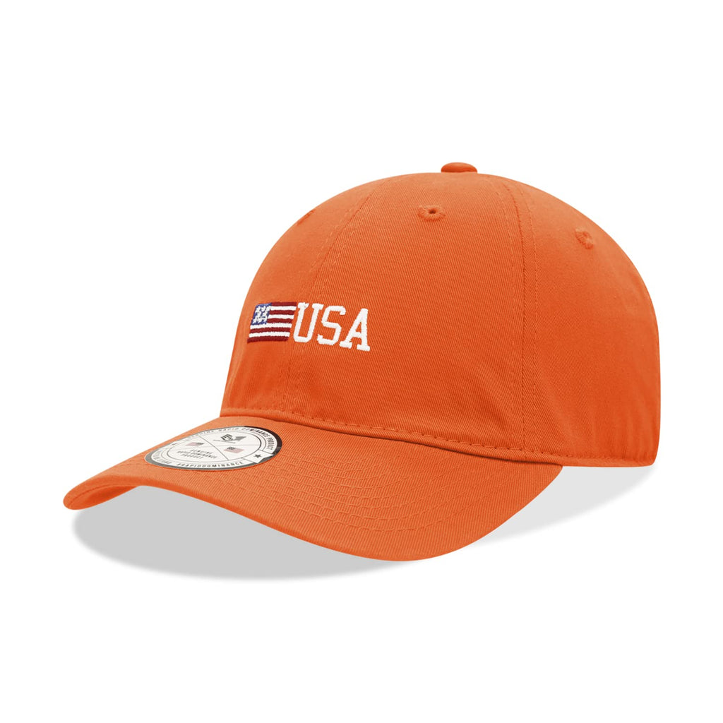 Relaxed Graphic Cap,Side US Flag,B_Orang