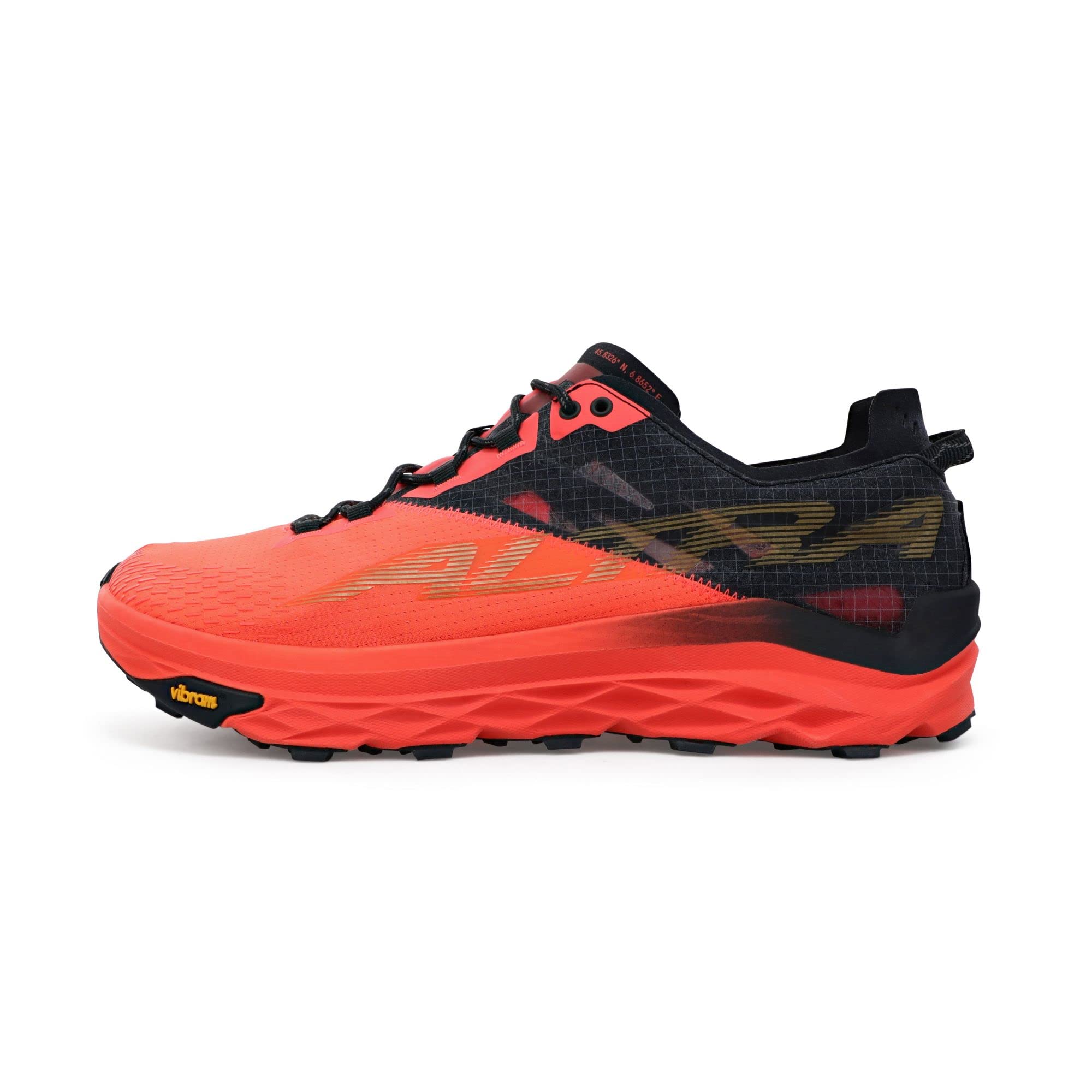 ALTRA Men's Mont Blanc Trail Running Shoe, Coral/Black, 10