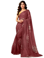 Satrani WomenS Chanderi Cotton Printed Ready To Wear One Minute Pre Pleated Readymade Saree With Unstitched Blouse Piece (32Rs3
