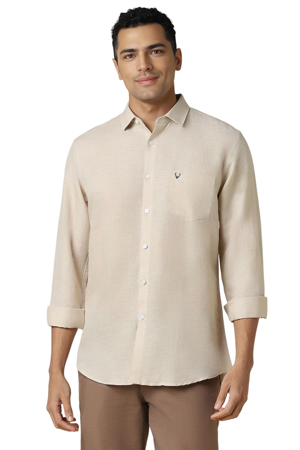 Allen Solly Men Slim Fit Solid Casual Full Sleeve Shirt