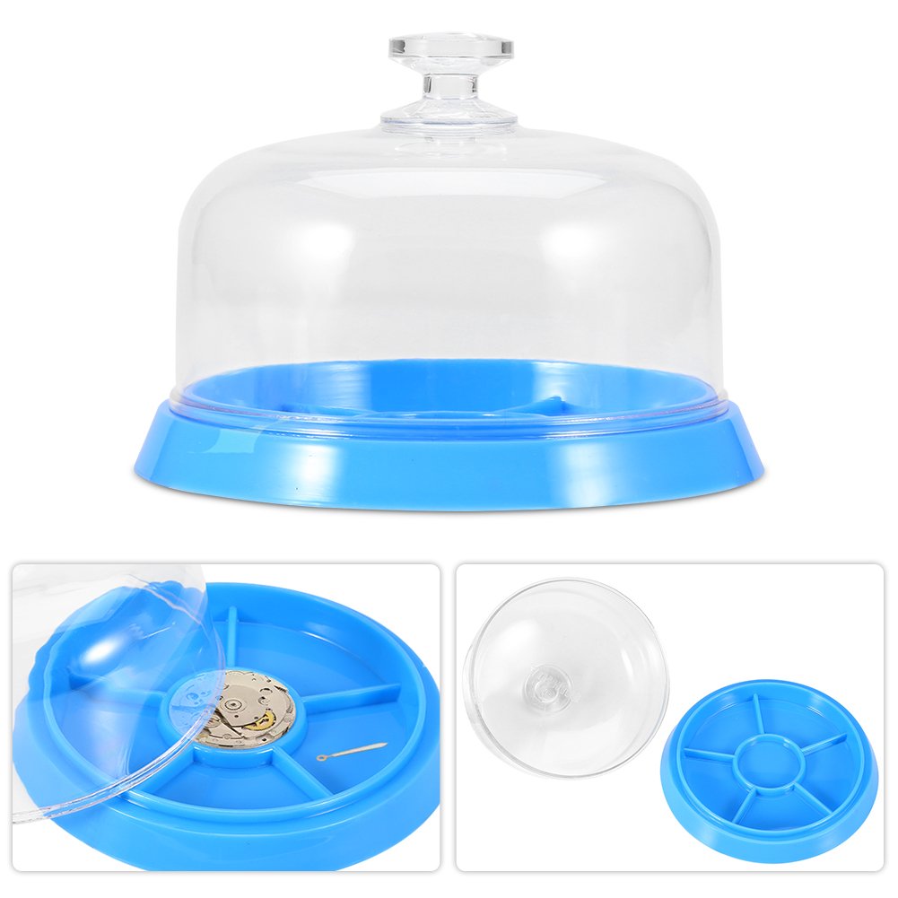 Watch Movement Dust Cover, Moistureproof Anti-dust Tray Storage Box for Watches Movement Parts