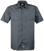 Unisex Short-Sleeve Work Shirt - BLAcK - S(D0102H7MF2T)