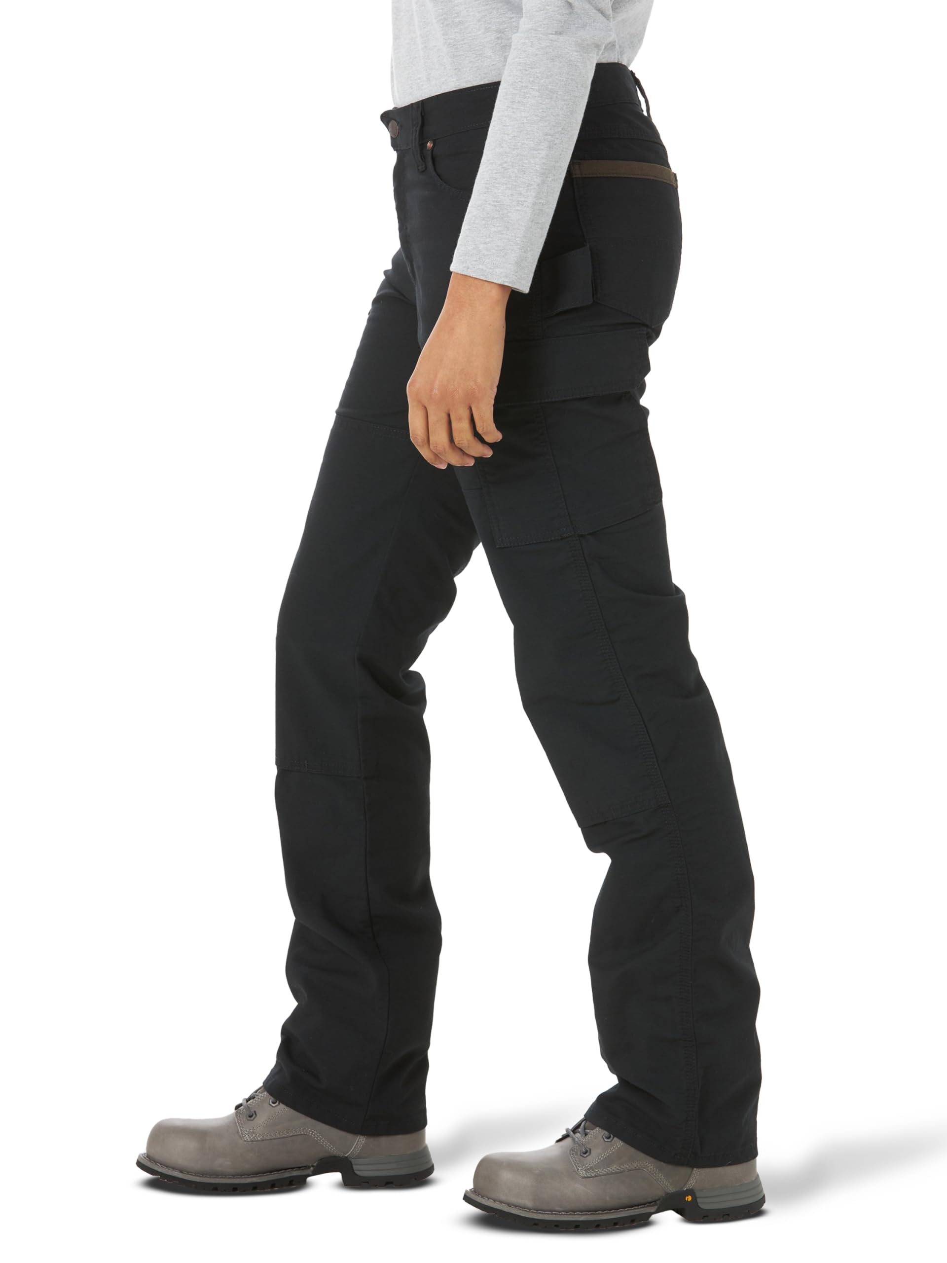 Wrangler Riggs Workwear womens Ranger Cargo Work Utility Pants, Black, 6 30 US