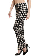 POPWINGS Black & White Printed Mid Rise Women Trouser
