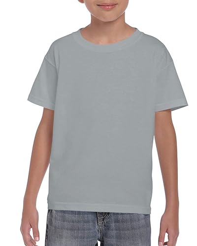 Gildan Youth 5.5 oz., 50/50 T-Shirt XS GRAVEL