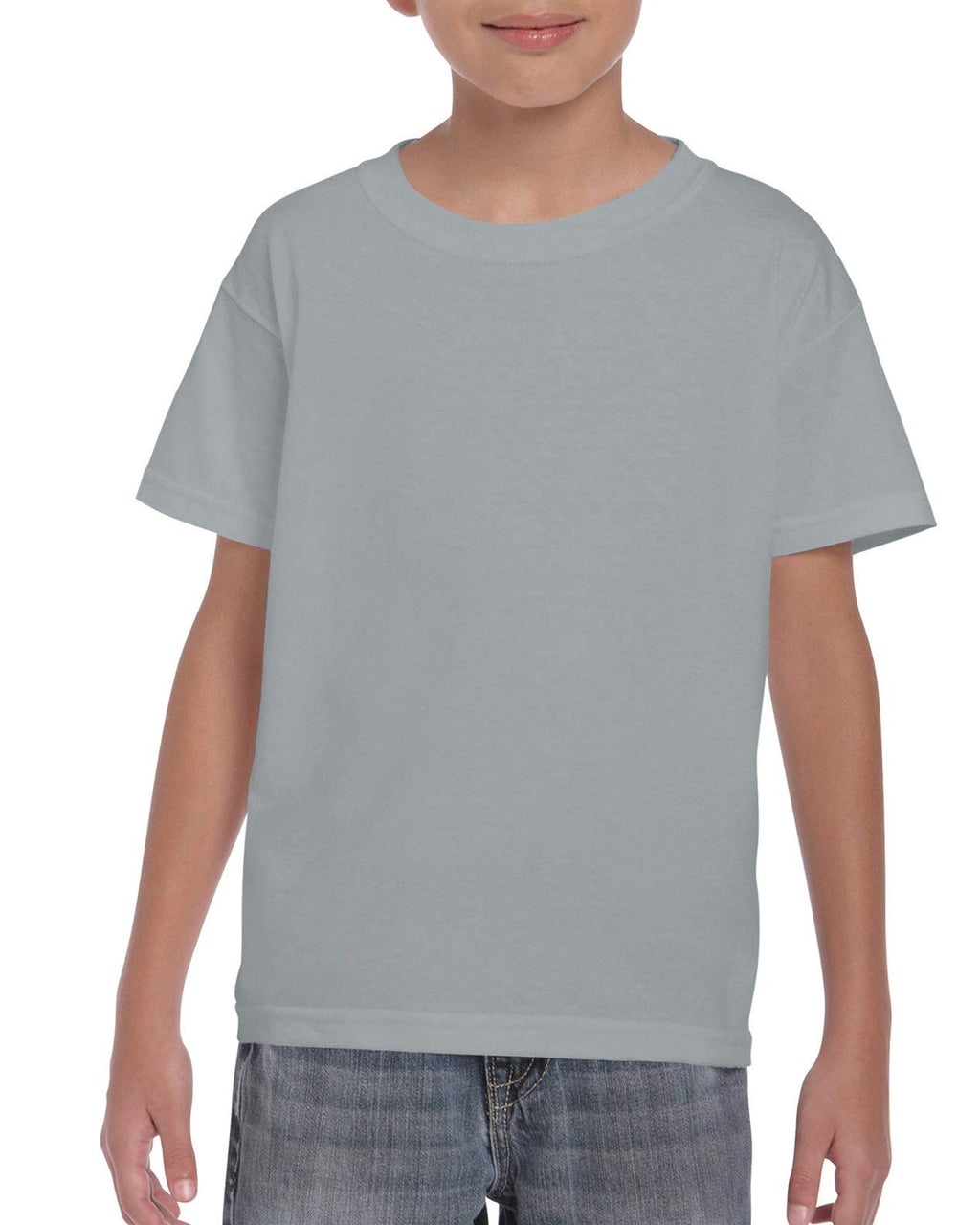 Gildan Youth 5.5 oz., 50/50 T-Shirt L GRAVEL