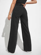 KOTTY Womens High Rise Cotton Lycra Solid Jeans