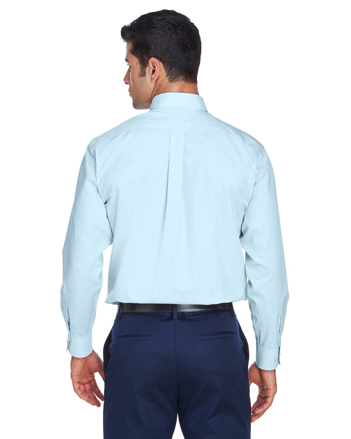 Mens crown Woven collectionSolid Broadcloth - WHITE - 5XL(D0102H768X6)
