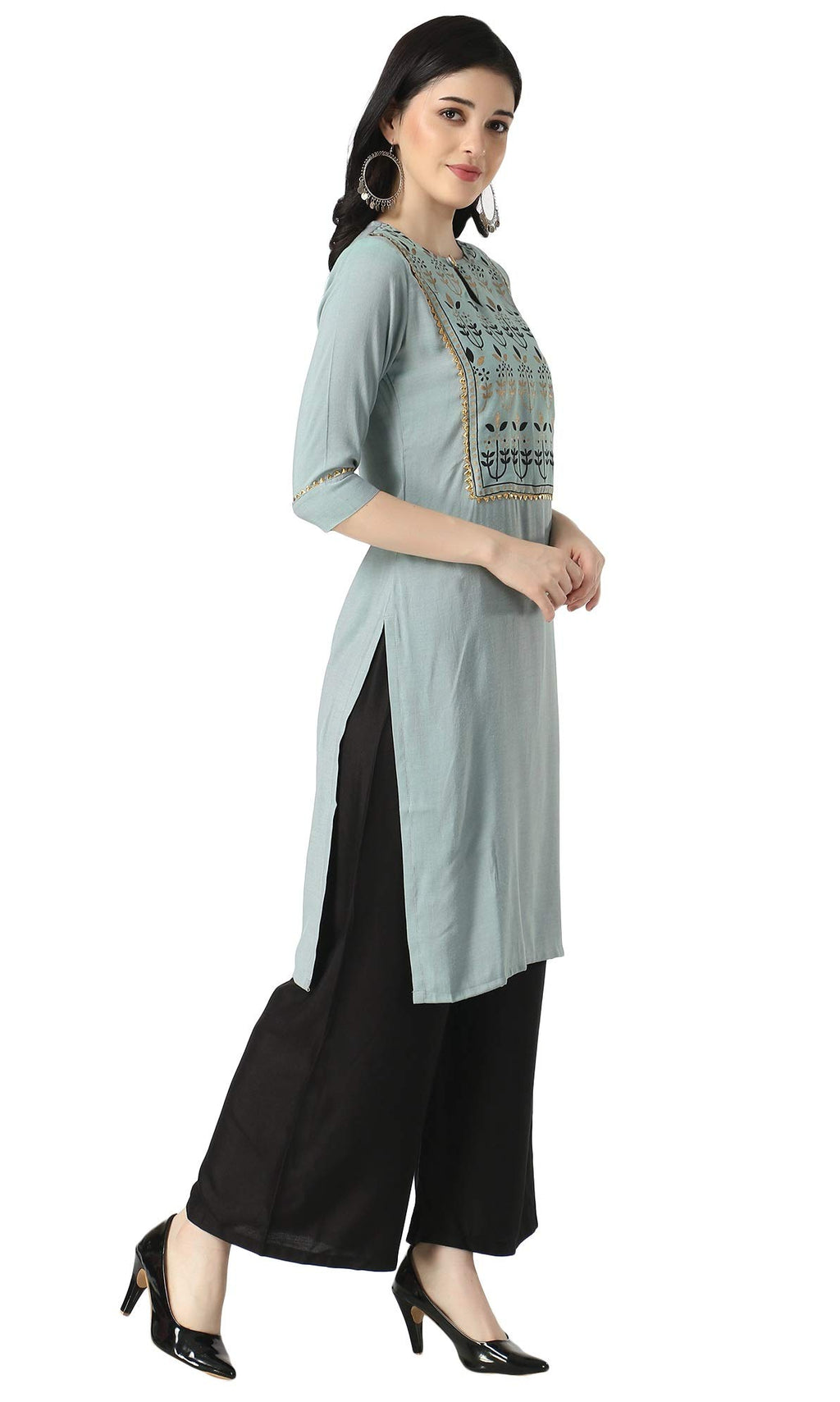 Dhruvi Trendz Women Rayon A Line Kurta