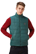Dennis Lingo Men Green Solid Polyester Regular Fit Half Sleeve Jackets