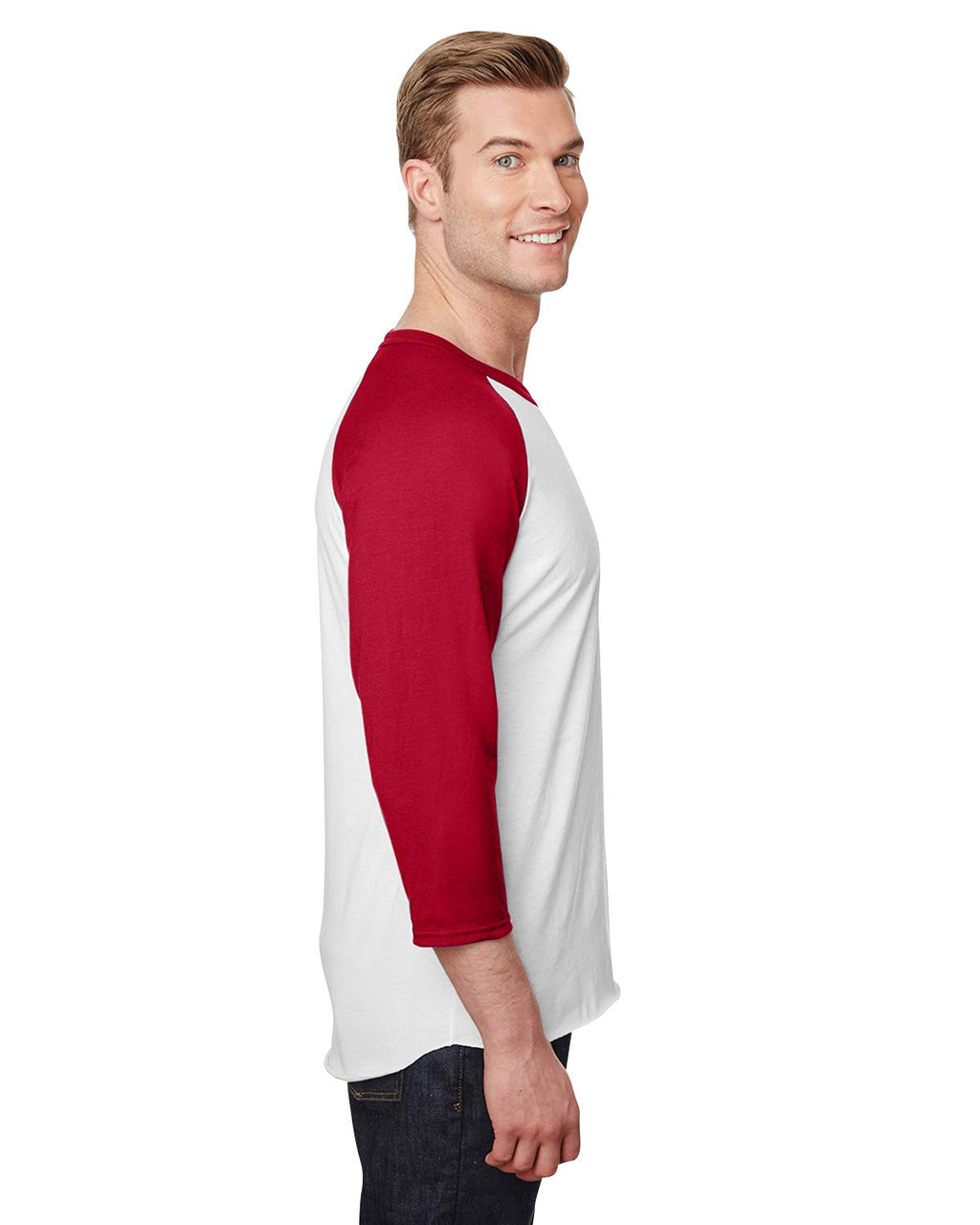 Unisex Premium Blend Ring-Spun 34 Sleeve Raglan T-Shirt - WHITE cHAR HTHR - 3XL(D0102H7M0P8)