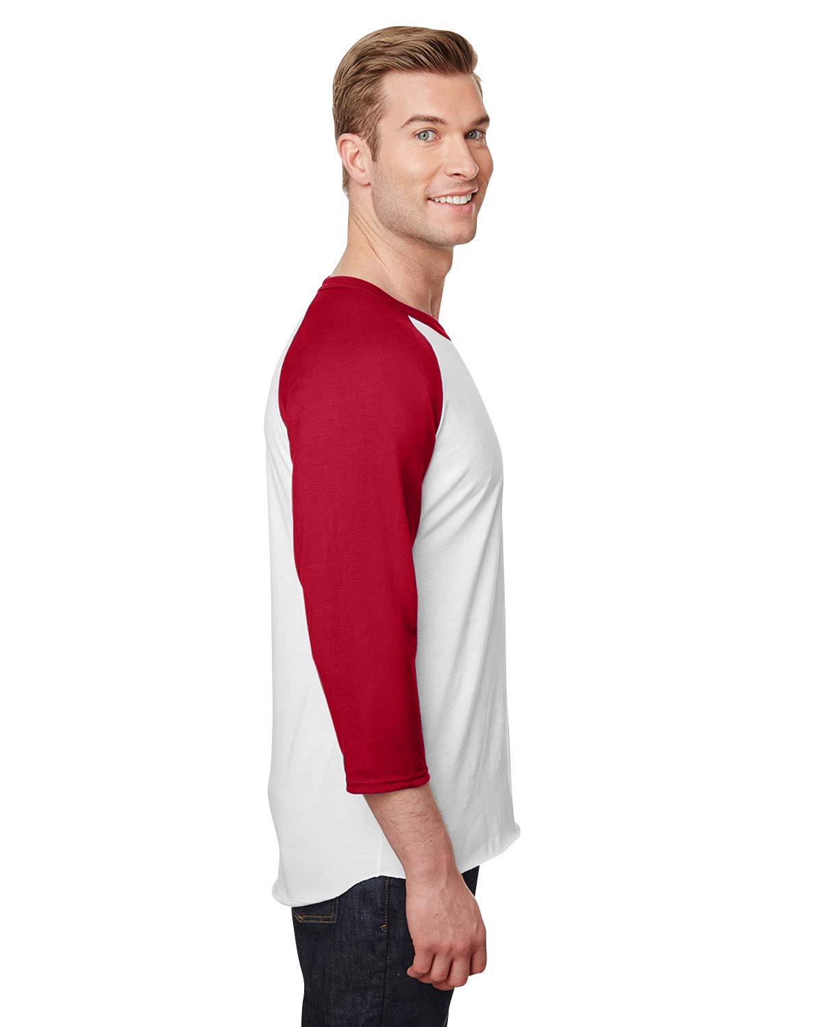 Unisex Premium Blend Ring-Spun 34 Sleeve Raglan T-Shirt - WHITE cHAR HTHR - 3XL(D0102H7M0AX)