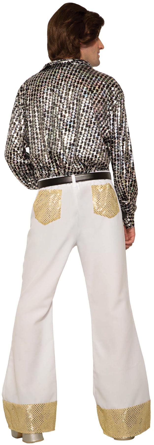 Men's Costume Disco Pants, White, X-Large