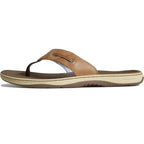 Sperry Mens Baitfish Thong Sandals, Dark Tan, 8