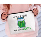 BiuNiuring Pickle Gifts for Pickle Lovers, Pickle Gifts for Women, Pickle Makeup Bag, Cosmetic Bag, Who Loves Pickles Cosmetic B