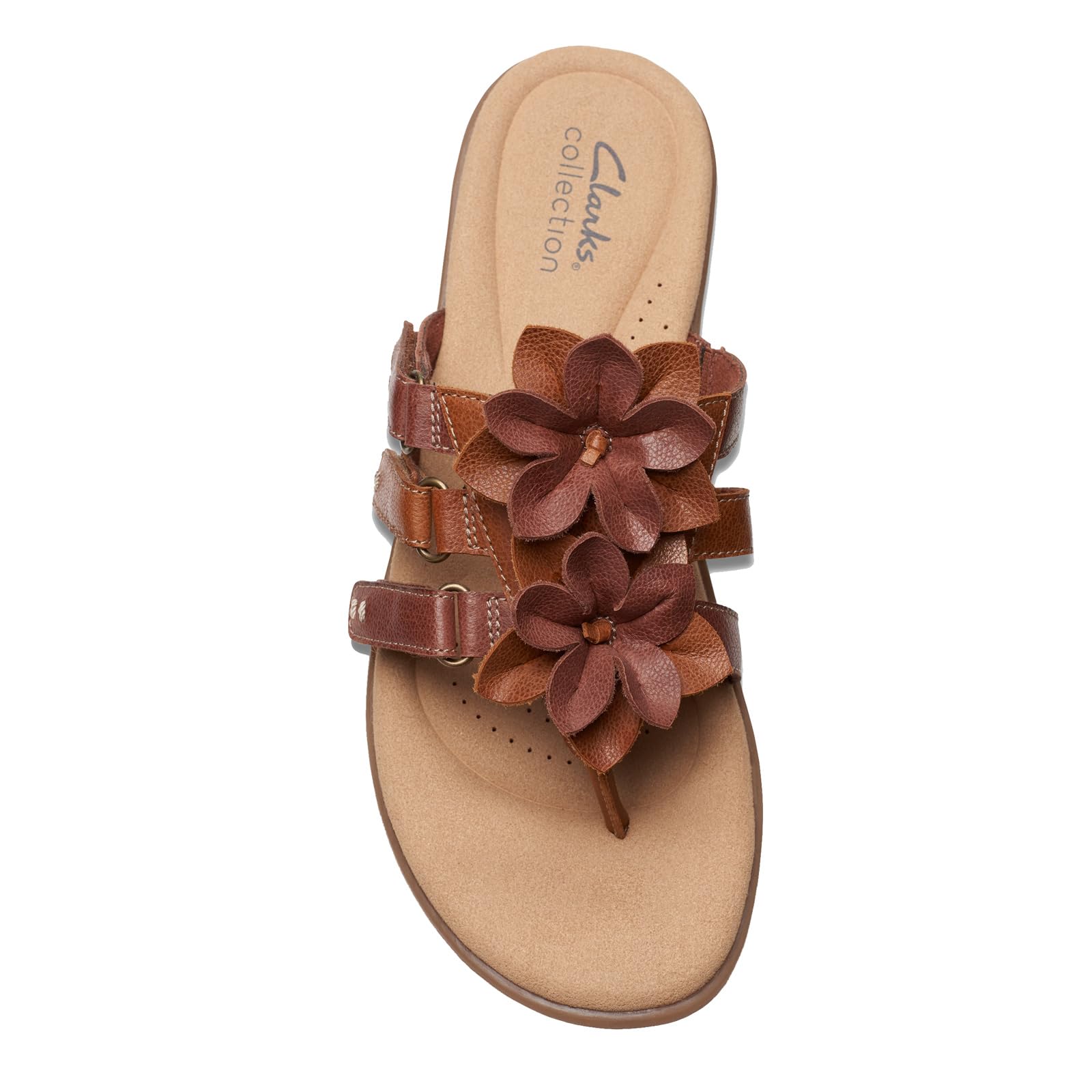 Clarks Women's Elizabelle Mae Flip-Flop, Tan Combi, 7