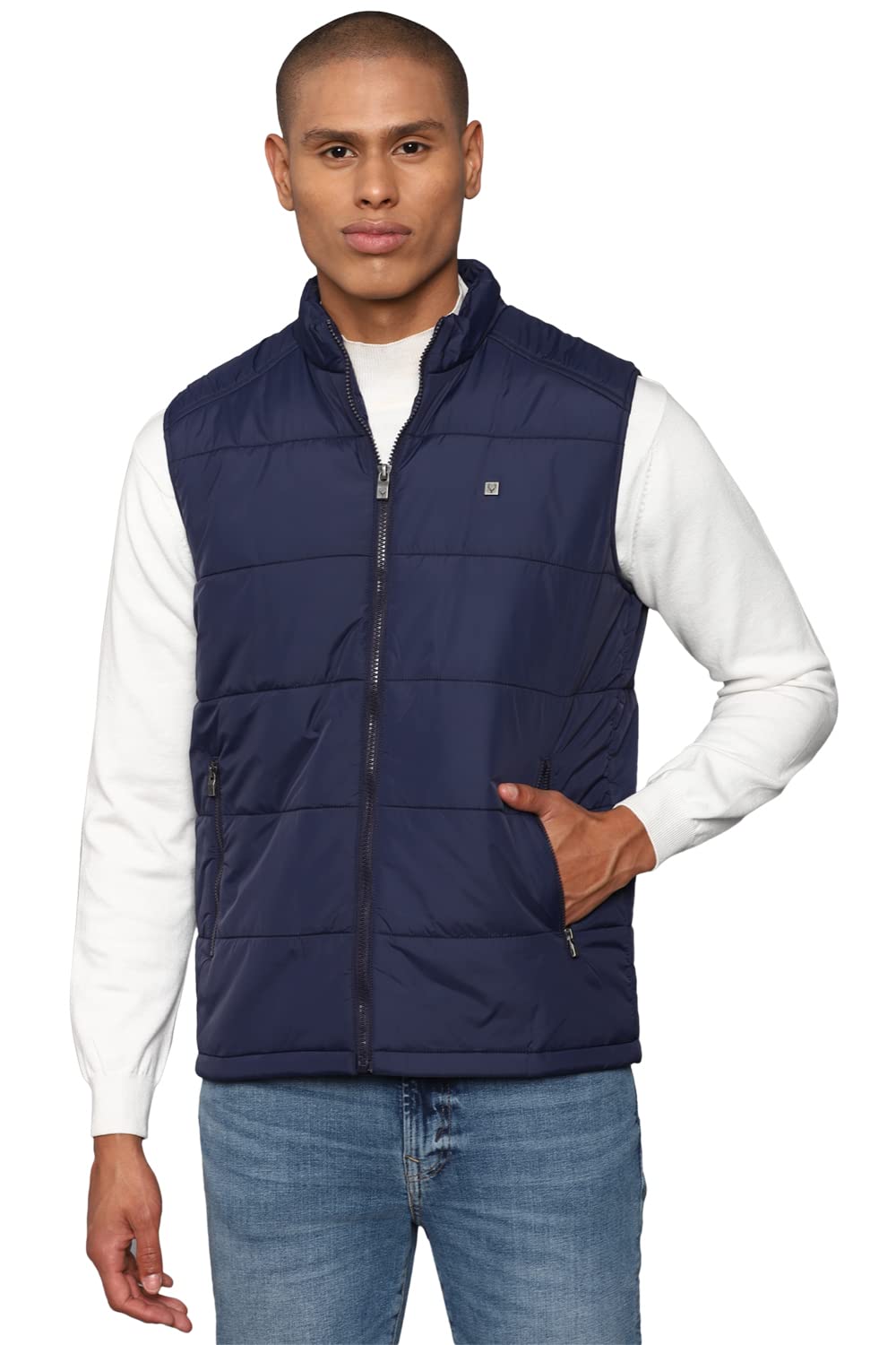 Allen Solly Men Solid Casual Sleeveless Vest
