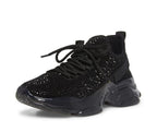 Steve Madden Women's Maxima Sneaker, Black, 9