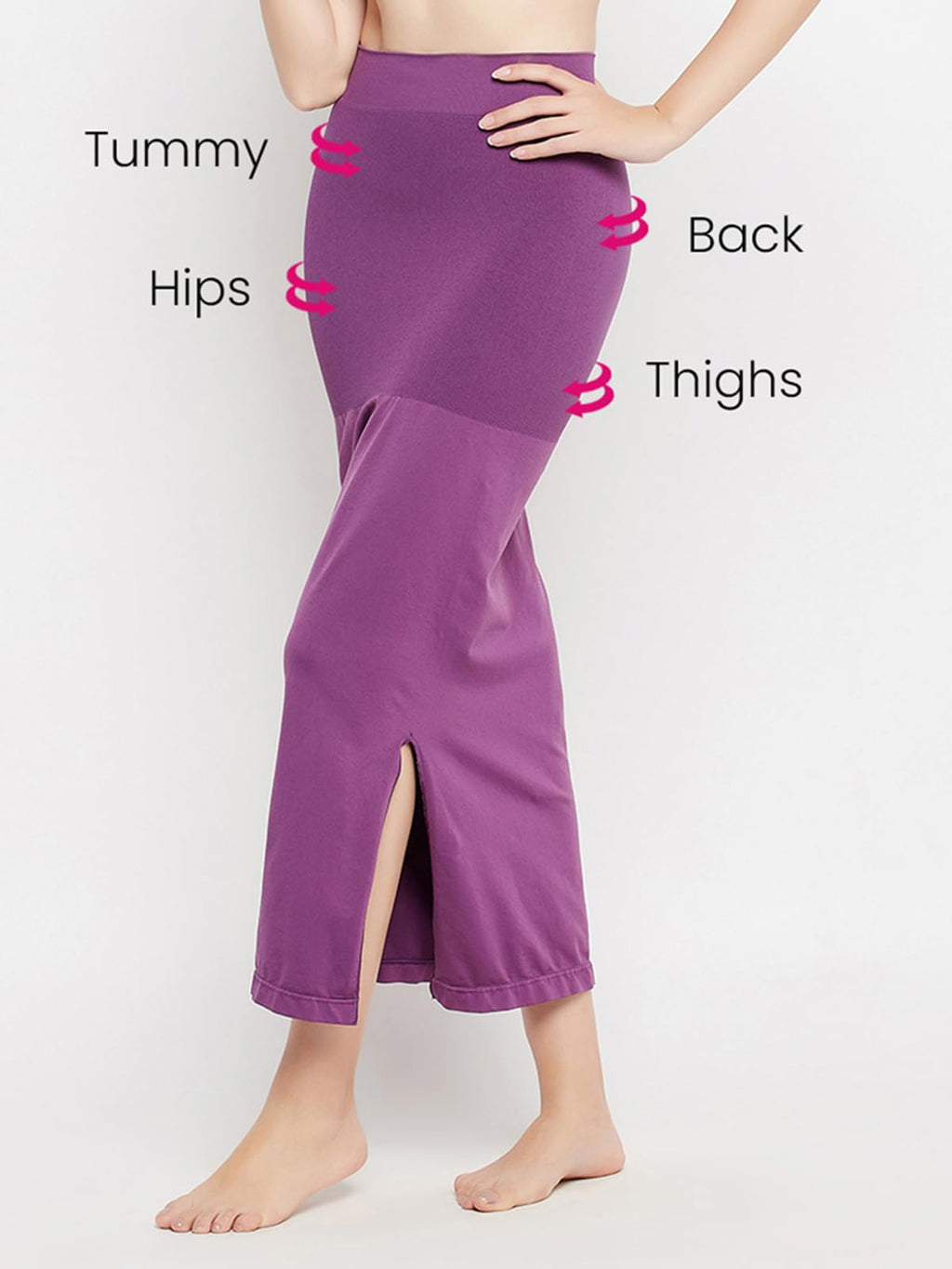 Clovia Women'S Petticoat Style Saree Shapewear With Side Slit (Sw0023A15)