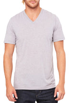 Unisex Triblend V-Neck T-Shirt - BLUE TRIBLEND - S(D0102H7W70X)