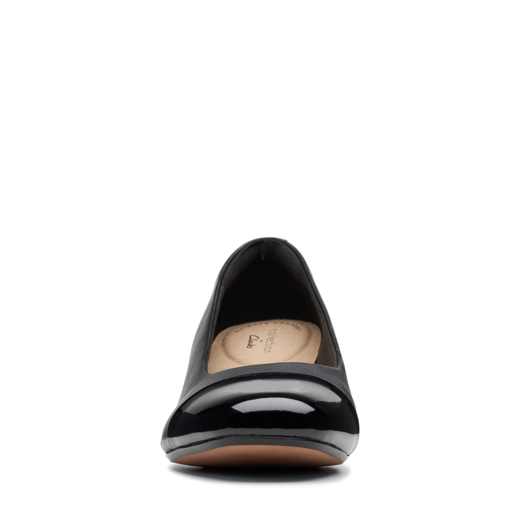 Clarks Women's Marilyn Sara Pump, Black Leather/Synthetic Combination, 8.5