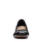 Clarks Women's Marilyn Sara Pump, Black Leather/Synthetic Combination, 8.5