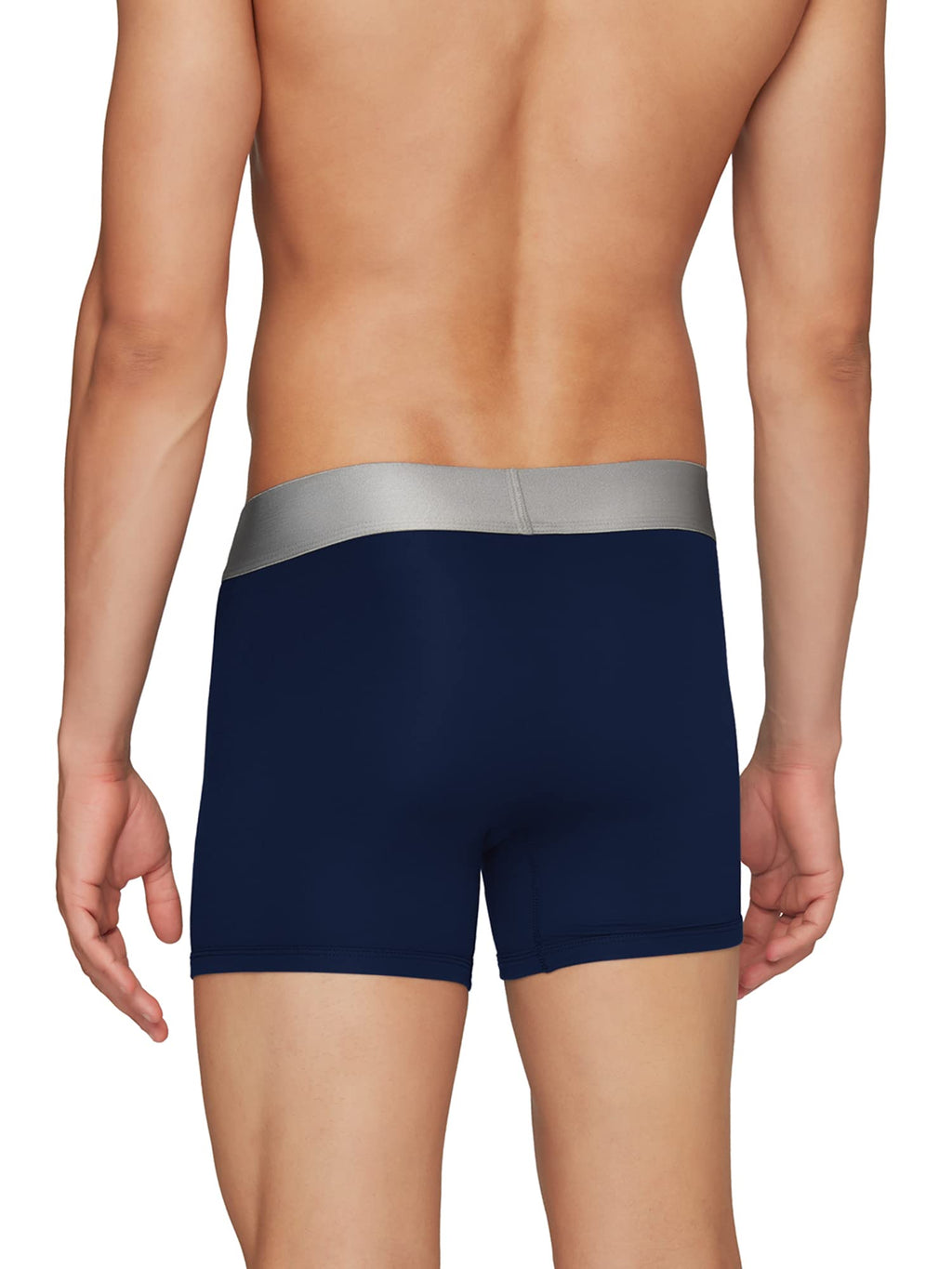 XYXX Mens Underwear Dualist IntelliSoft Antimicrobial Micro Modal Trunk Pack of 3 (Brilliant Blue ; Black Iris ; Brilliant Blue