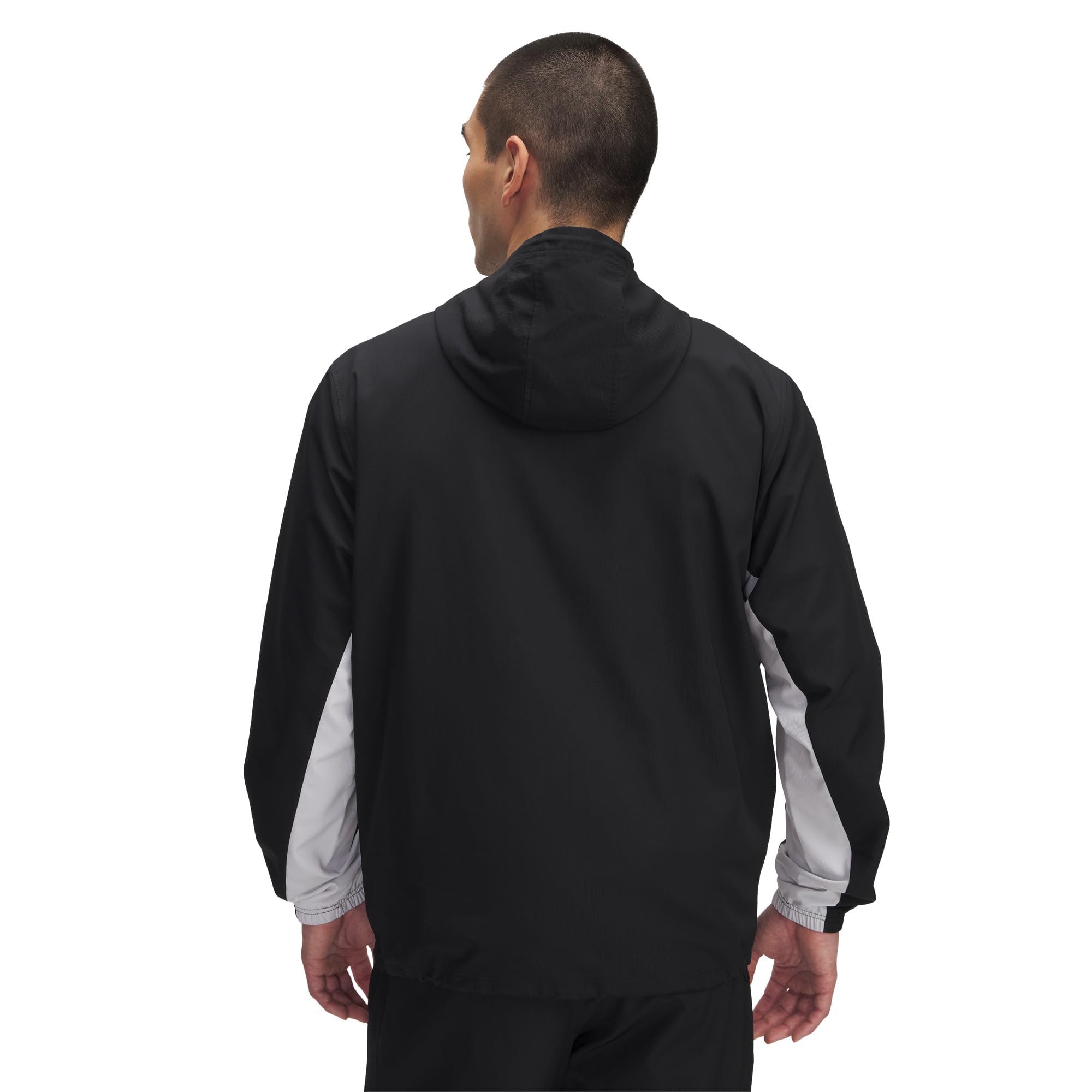 Under Armour Men's Rival Woven Windbreaker, (001) Black/Black/White, X-Large Tall
