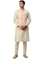 Manyavar MenS Silk Blend Regular Kurta Set (Jast156_Gajaree_Xl)
