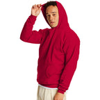 Hanes Men's Pullover EcoSmart Hooded Sweatshirt, Deep Red, Medium
