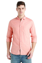 Dennis Lingo Men s Solid Shell Slim Fit Cotton Casual Shirt (C301_SHELL_XXL)