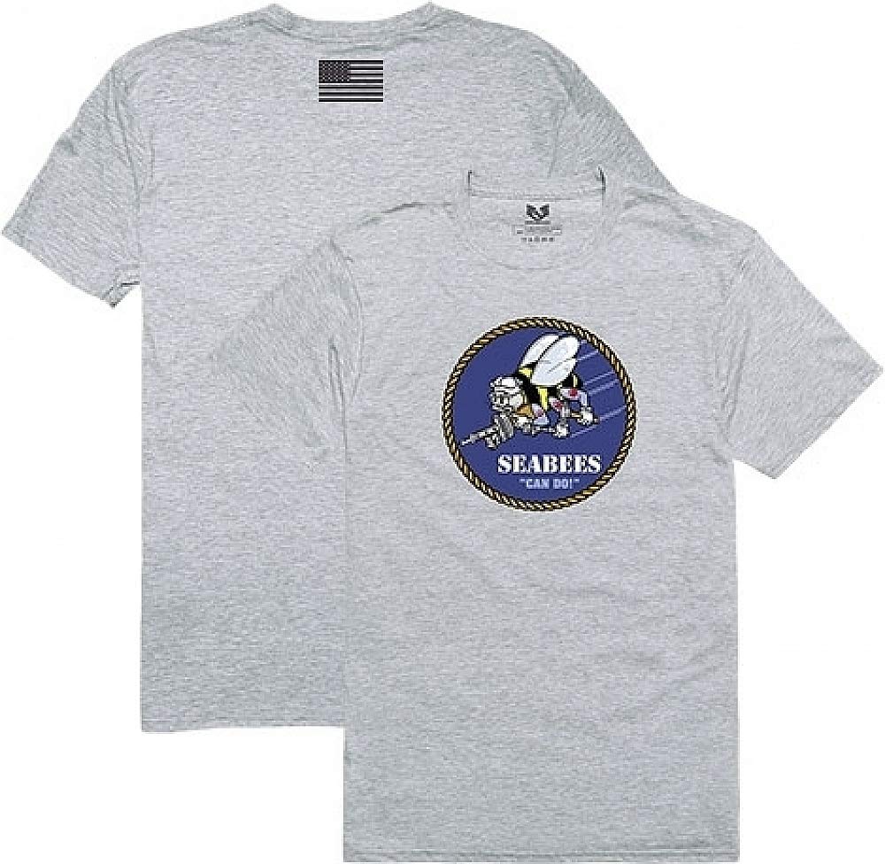 Relaxed Graphic T's, Seabees,H.Grey, XL