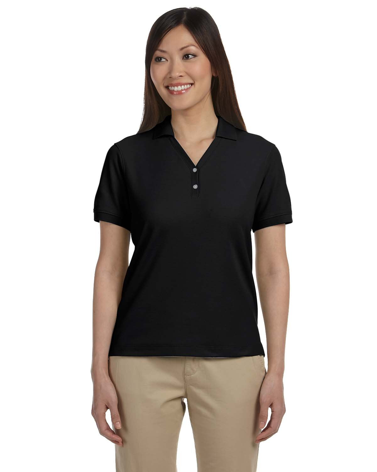 Ladies Pima Piqu Y-collar Polo - WHITE - XS(D0102H7Y7QP)