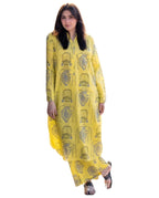 ANNI DESIGNER Womens Rayon Viscose Straight Printed Kurta with Palazzo (Canva Yellow_M_Yellow_Medium)