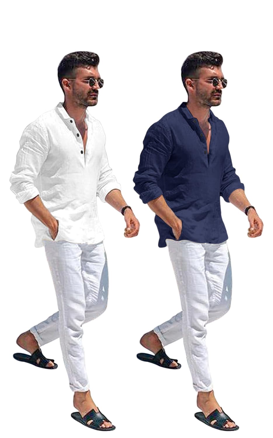 Zartha MenS Regular Fit Solid Pattern Cotton Blend Kurta With Spread Collar Long Sleeve And Standard Length | Shirt For Man