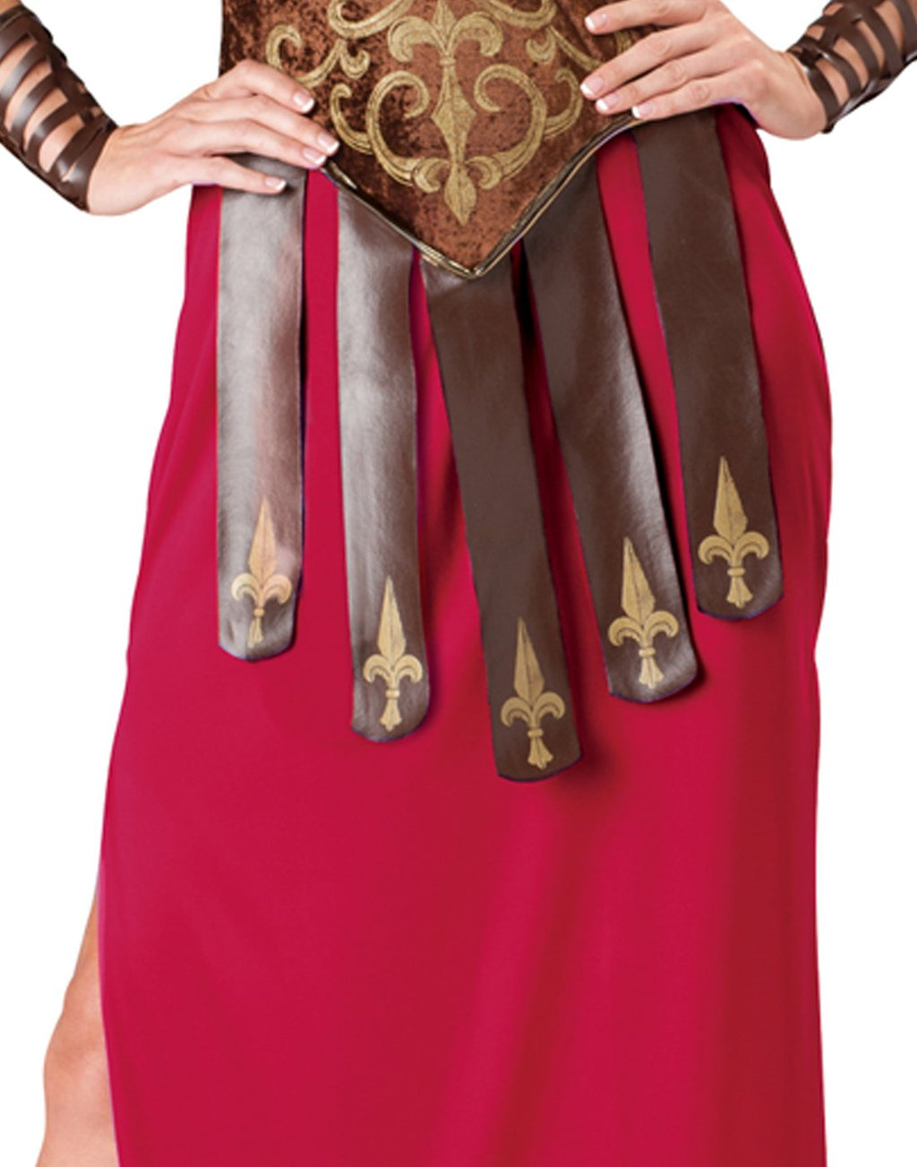 InCharacter Costumes, LLC Gorgeous Gladiator Dress, Red/Brown, Medium