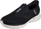 Skechers Men's Slip-ins: GO 6-Easy On Slip-On Walking Sneakers, Black/White, 11.5