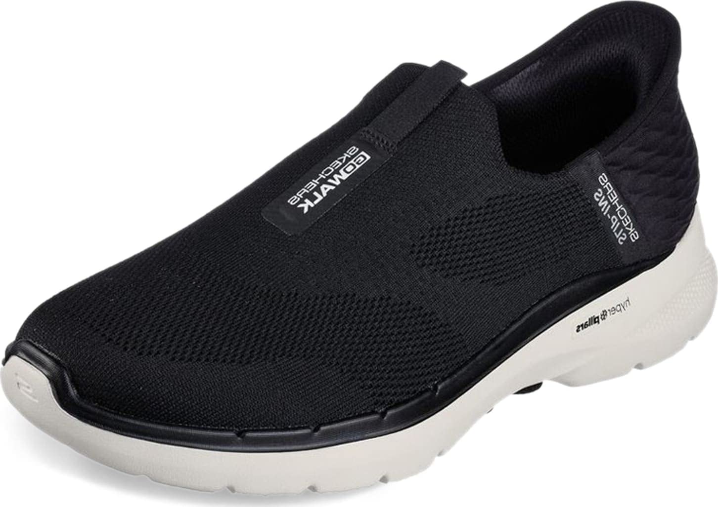 Skechers Men's Slip-ins: GO 6-Easy On Slip-On Walking Sneakers, Black/White, 11.5